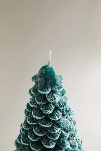CHRISTMAS FIR TREE SNOWY CANDLE