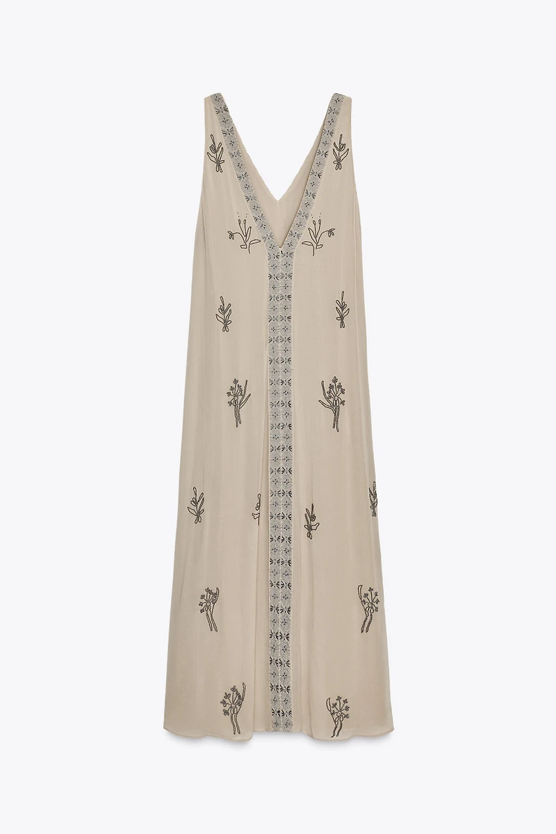 ZW COLLECTION BEADED EMBROIDERED DRESS