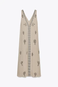 ZW COLLECTION BEADED EMBROIDERED DRESS