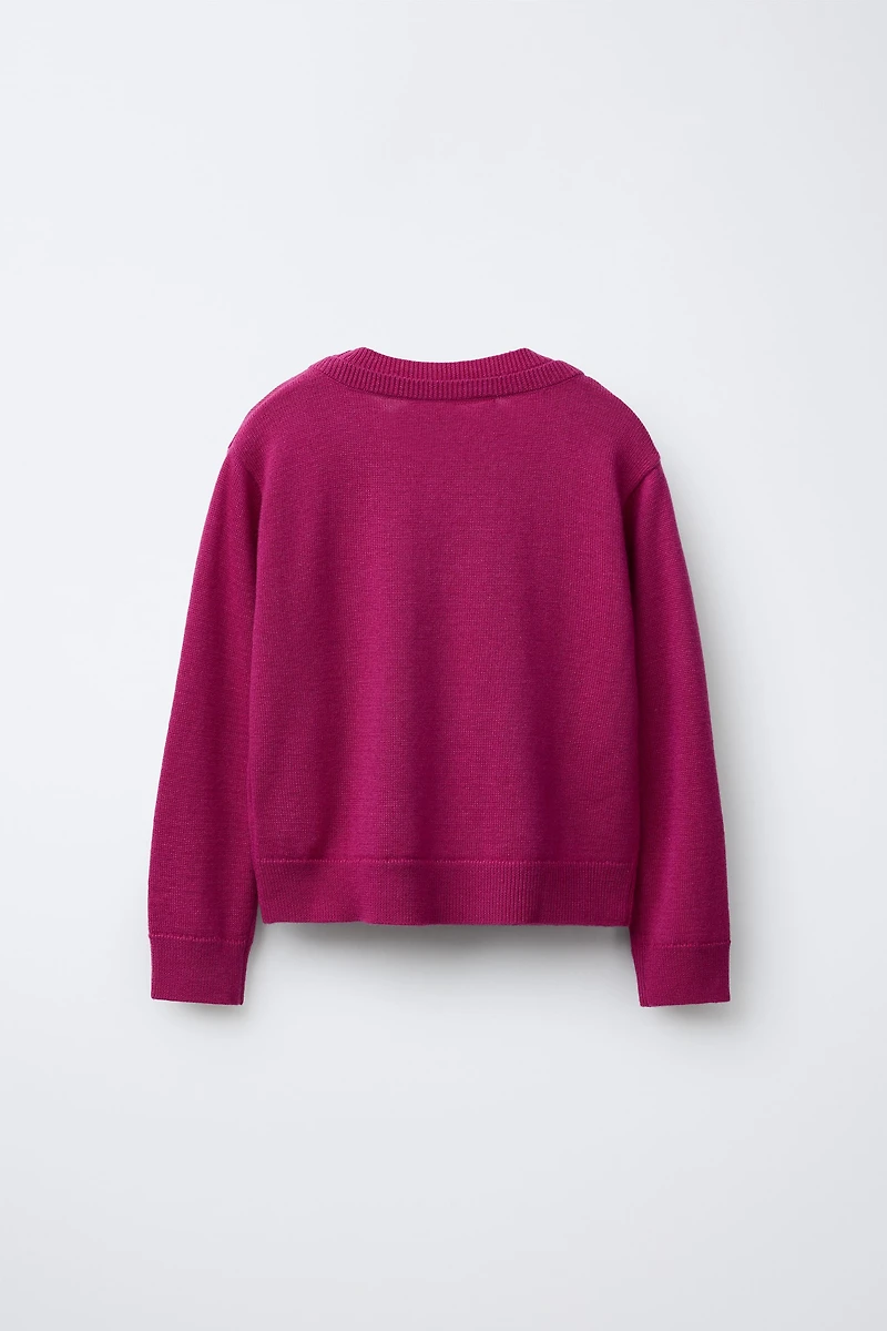 PULL DOUBLE COL 100% LAINE