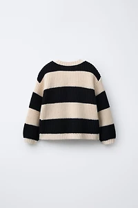 STRIPED HEART KNIT JUMPER