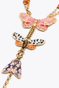 COLLIER PAPILLONS FANTAISIE