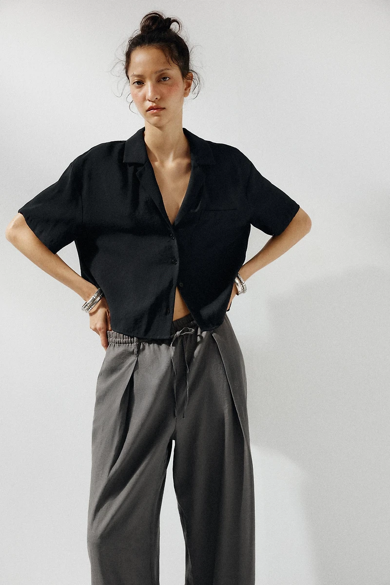 FLOWY POCKET SHIRT