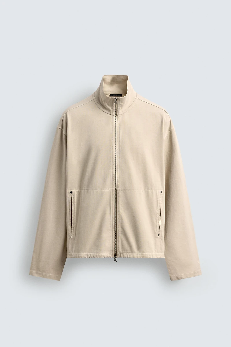 WASHED ZIP SWEATSHIRT