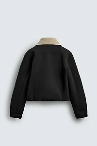 BLOUSON TECHNIQUE COL EN CONTRASTE