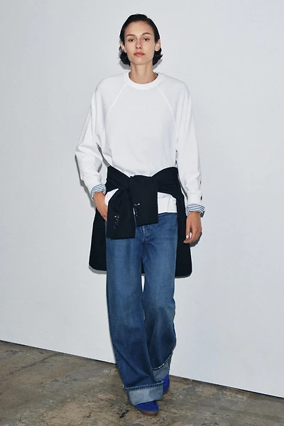 T-SHIRT OVERSIZE À MANCHES LONGUES