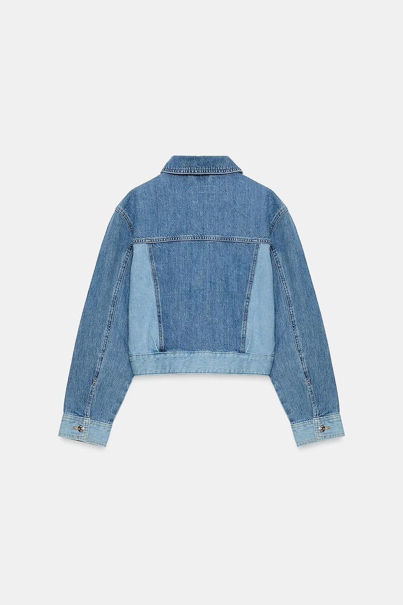 Z1975 CONTRASTING SHORT DENIM JACKET