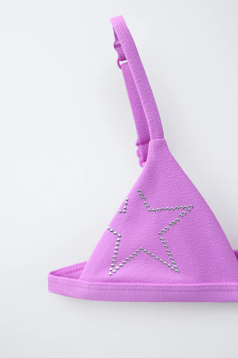 AGES 6-14 | STAR STUD TEXTURE BIKINI