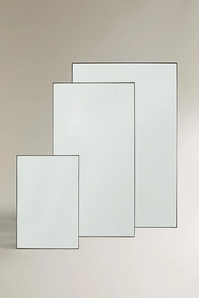 SILVER BORDERED VERTICAL MIRROR