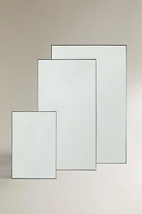 SILVER BORDERED VERTICAL MIRROR