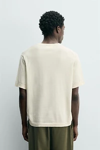 T-SHIRT EN MAILLE LÉGÈRE DE COTON