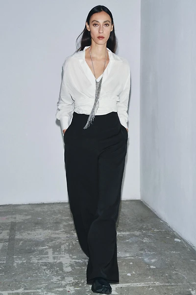 ZW COLLECTION HIGH-WAISTED ZIP PANTS