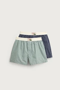 TWO-PACK OF COMBINED POPLIN BOXERS