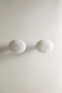 SET OF OVAL MARBLE KNOBS (SET OF 2)