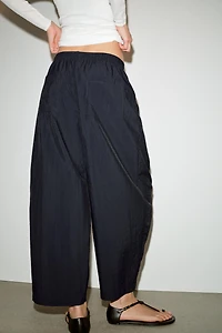 PANTALON BARREL À TAILLE ÉLASTIQUE