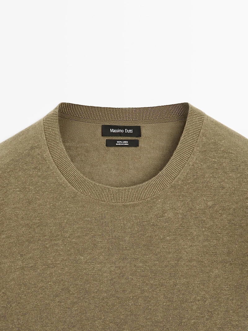 100% linen knit sweater