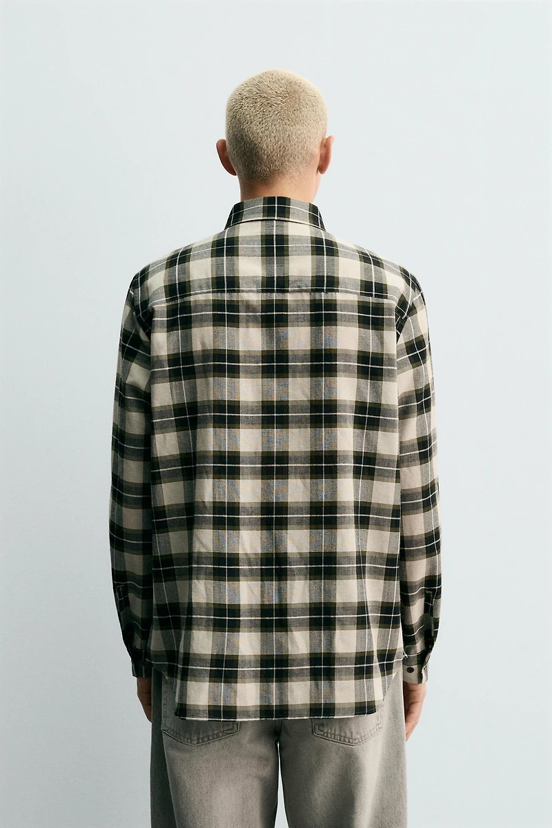 PLAID WOOL BLEND SHIRT