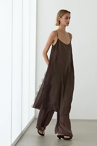 Total look camisole dress with lace detail
