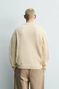 REGULAR FIT COTTON-LINEN CARDIGAN