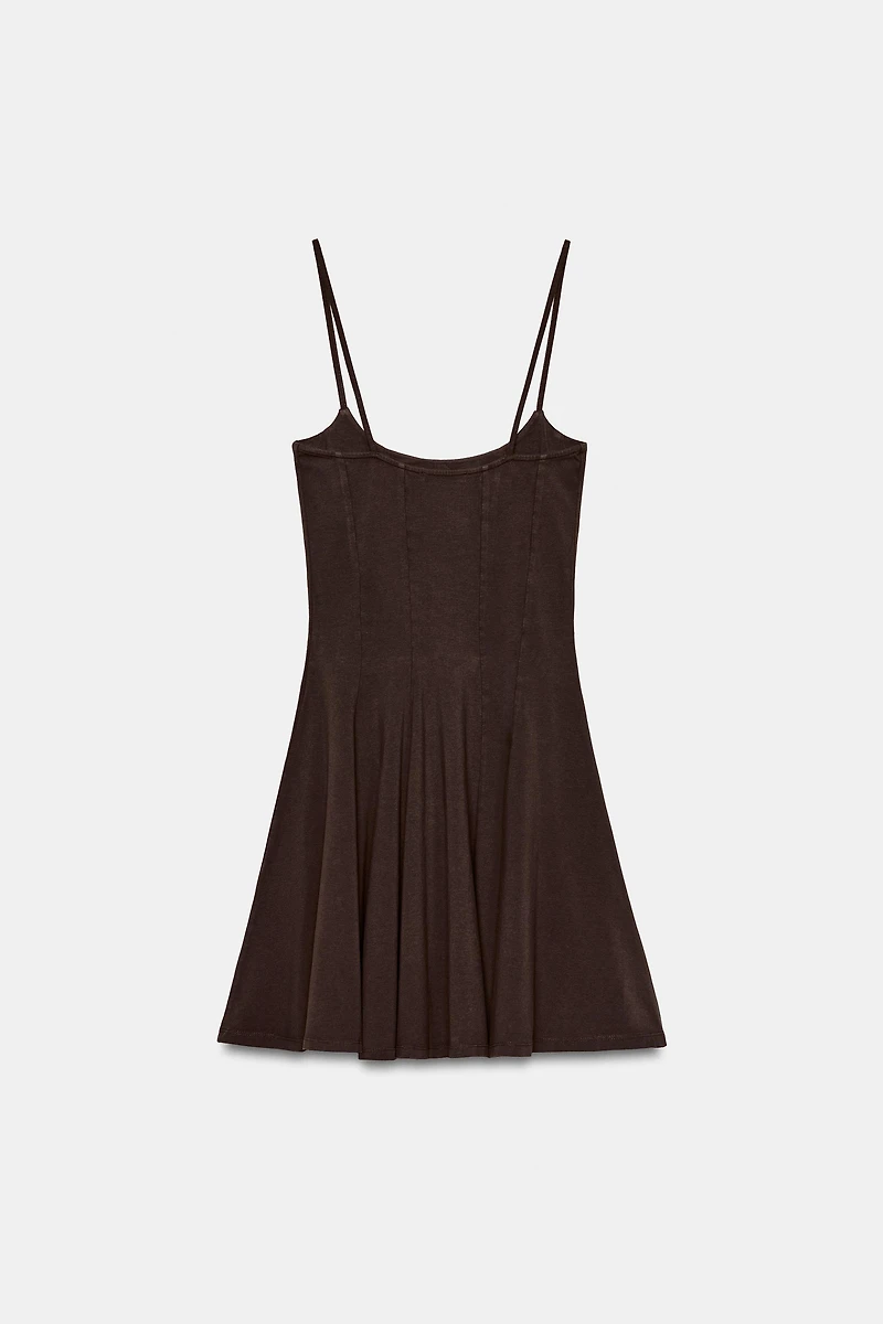 FLARED SKIRT MINI DRESS