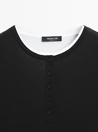 Layered Henley T-shirt