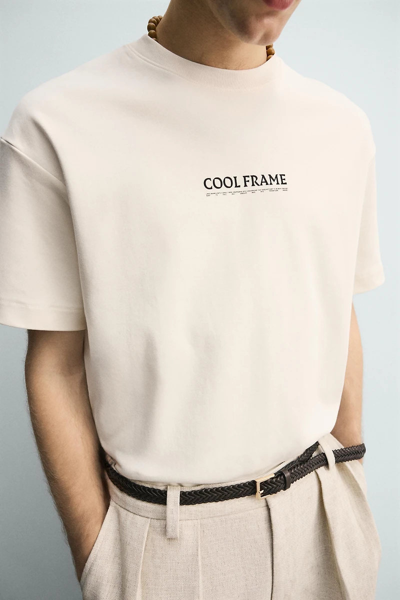 INTERLOCK EMBROIDERED PRINT SWEATSHIRT