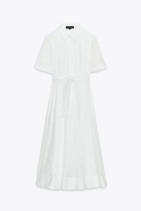 ZW COLLECTION EMBROIDERED SHIRT DRESS