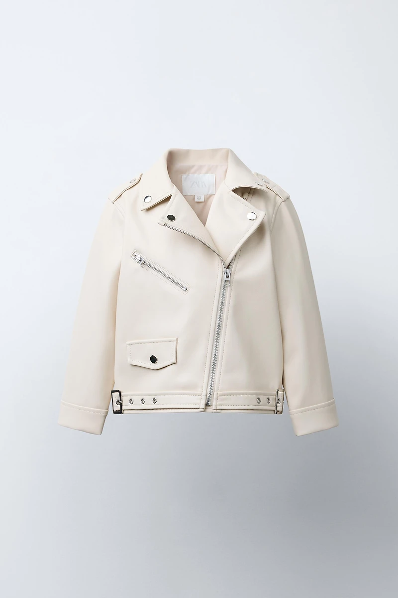 FAUX LEATHER BIKER JACKET