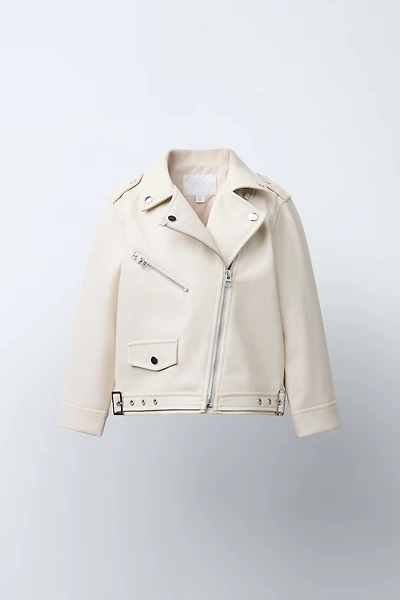 FAUX LEATHER BIKER JACKET