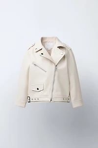 FAUX LEATHER BIKER JACKET