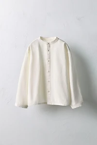 6-10 YEARS/ LIMITED EDITION MANDARIN COLLAR POPLIN SHIRT