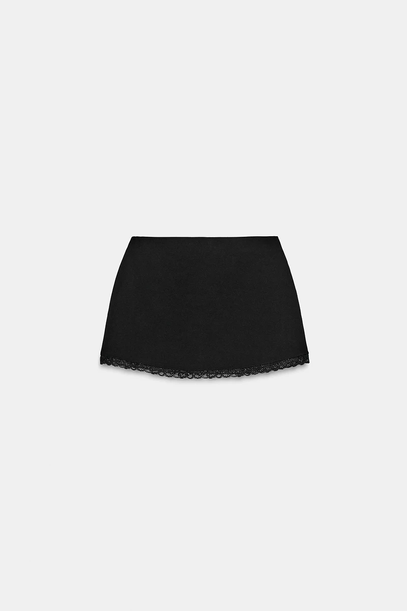 STRETCH LACE MINI SKIRT