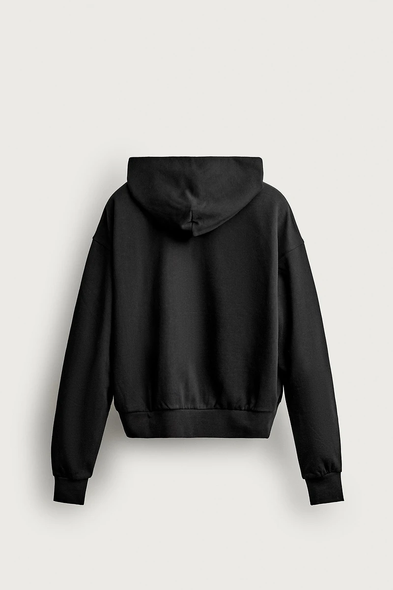 BASIC BOXY FIT ZIP-UP HOODIE