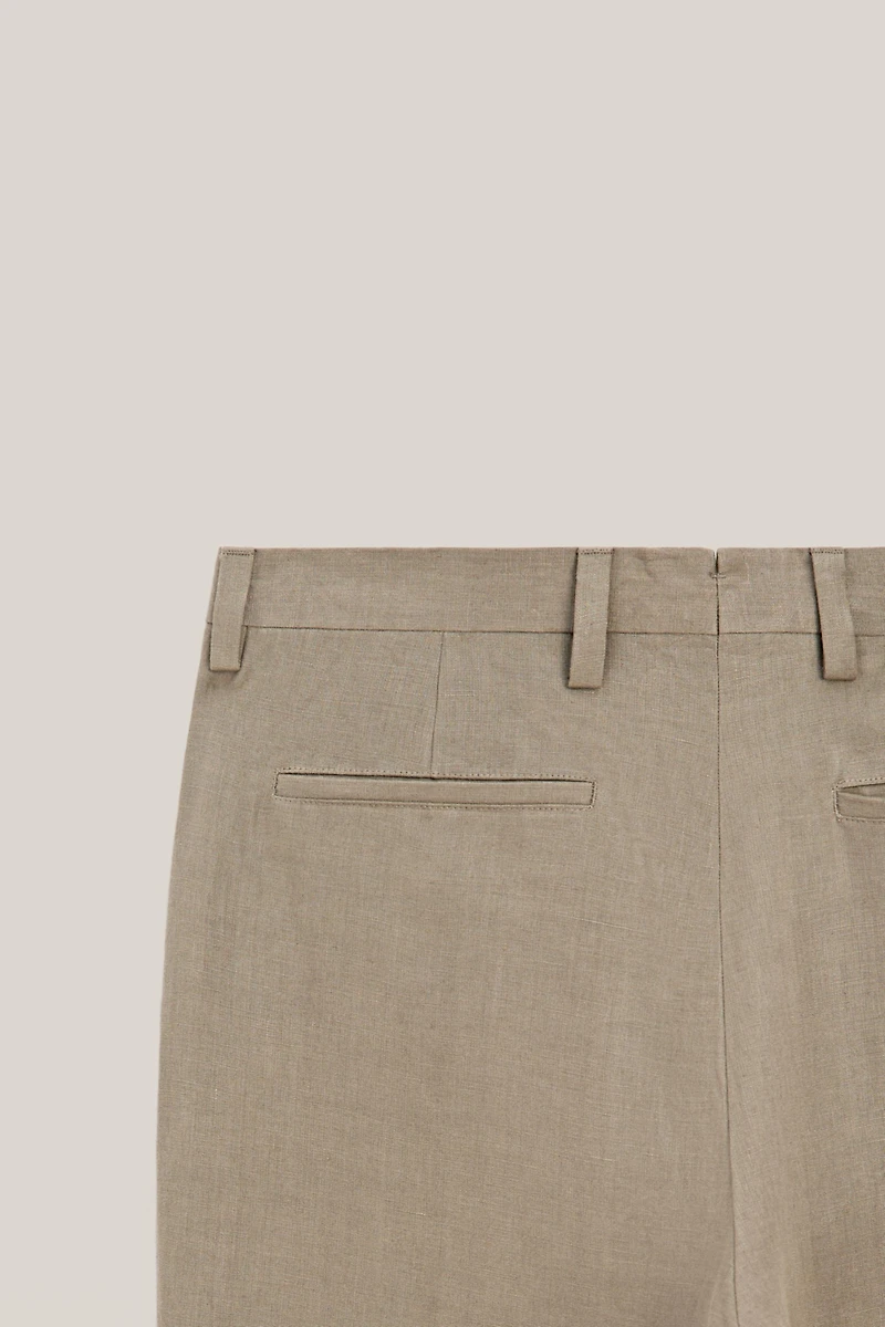 Linen trousers with double darts - LIMITED EDITION