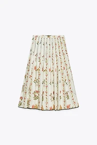 ZW COLLECTION FLORAL PLEATED SKIRT