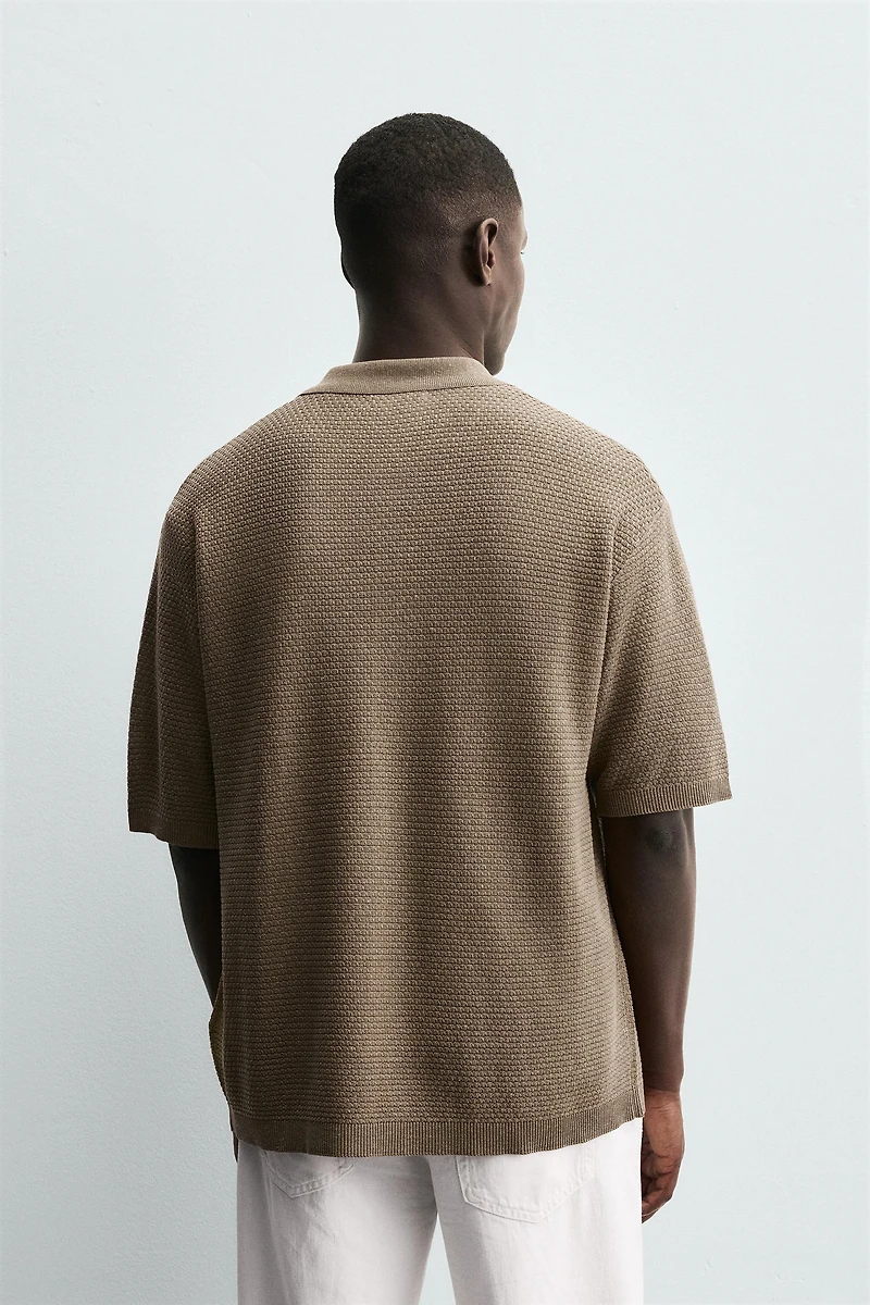 TEXTURED KNIT SHIRT