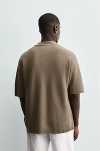 TEXTURED KNIT SHIRT