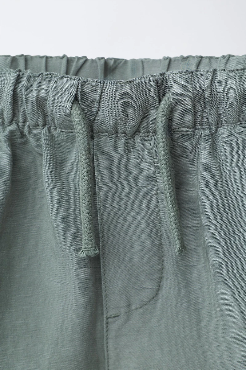 FLOWY LINEN BLEND PANTS