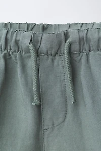 FLOWY LINEN BLEND PANTS