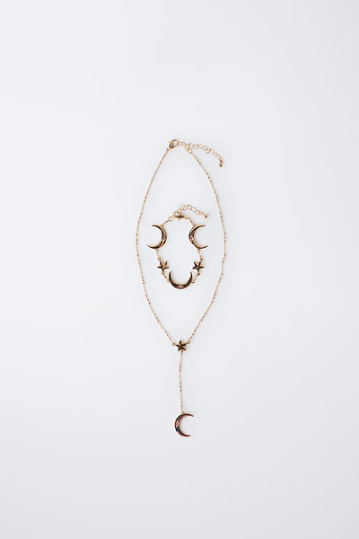 MOON NECKLACE AND BRACELET PACK
