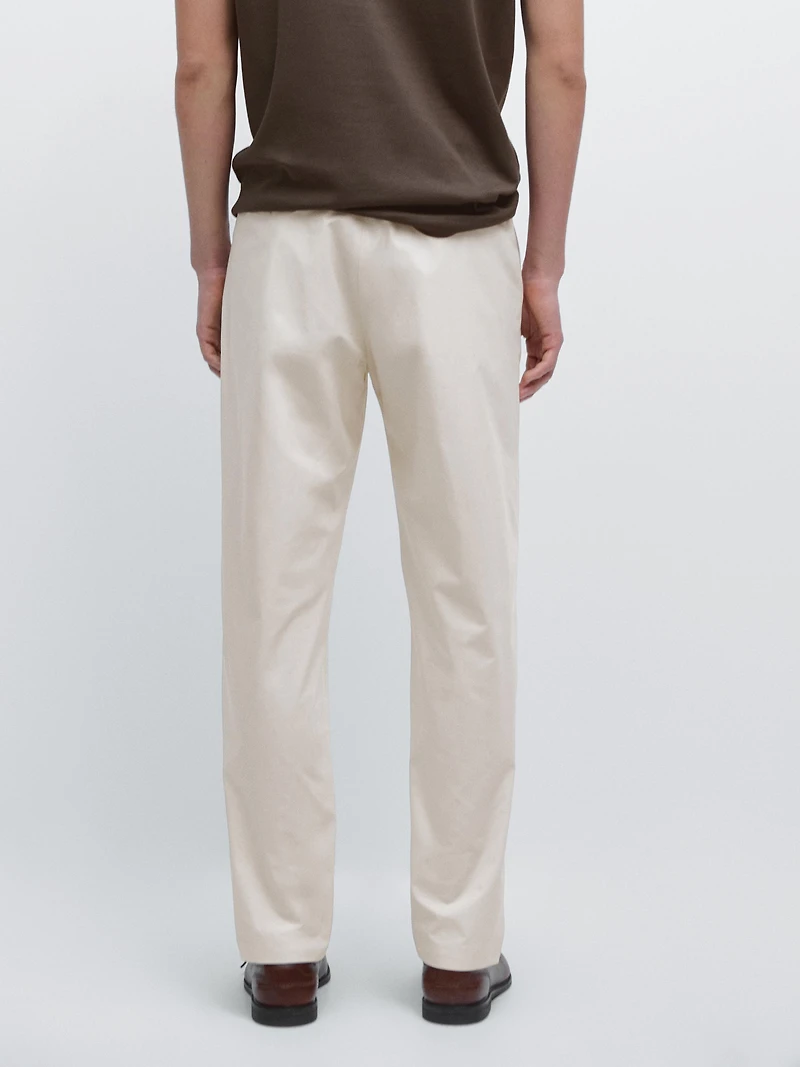 Jogger fit poplin trousers