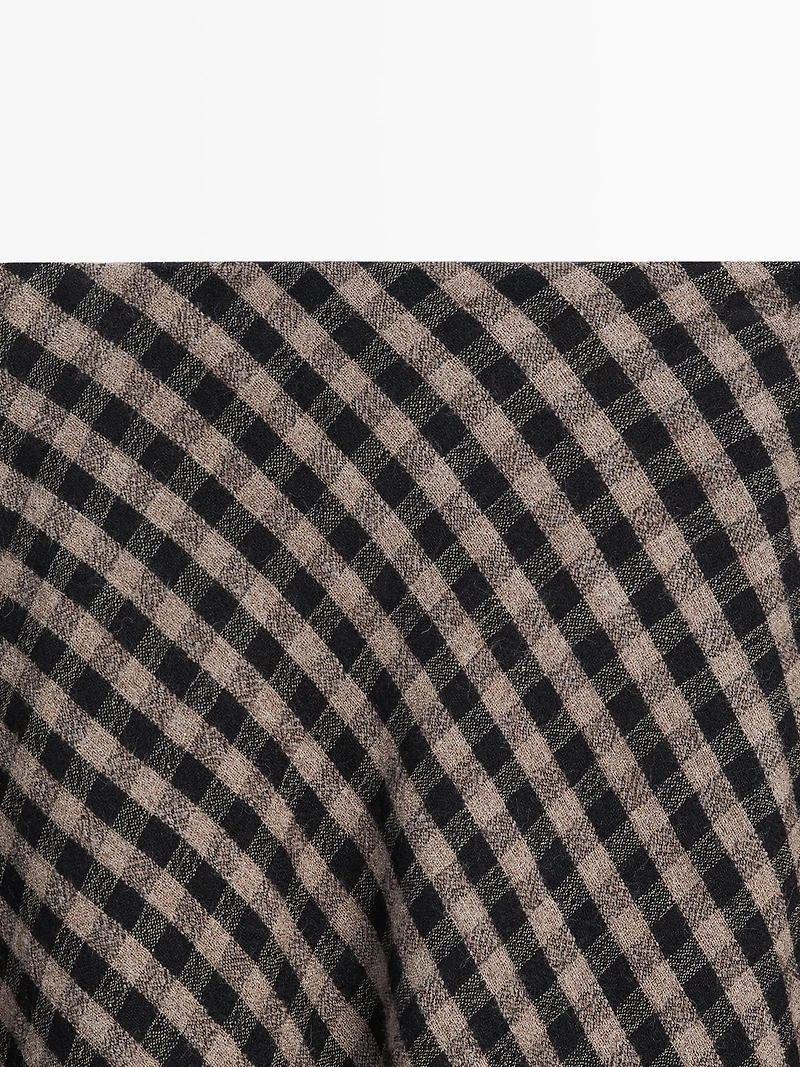 Jupe évasée à carreaux