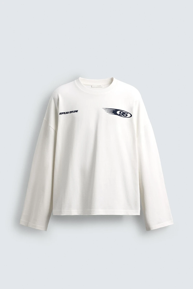 COMBINATION TEXT PRINT T-SHIRT