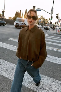 VESTE BOMBER EFFET DAIM