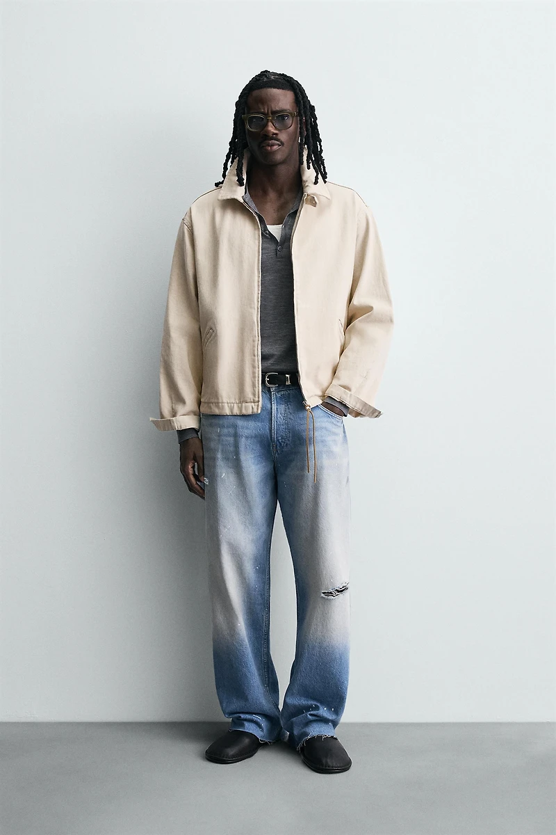 DENIM ZIP-UP JACKET