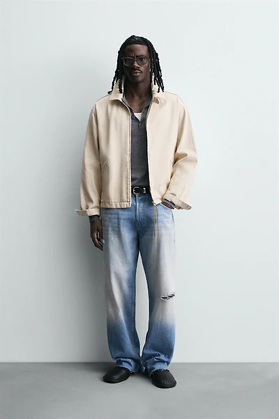 DENIM ZIP-UP JACKET