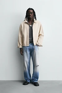 DENIM ZIP-UP JACKET