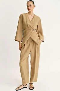 PANTALON FLUIDE TAILLE ÉLASTIQUE ENSEMBLE