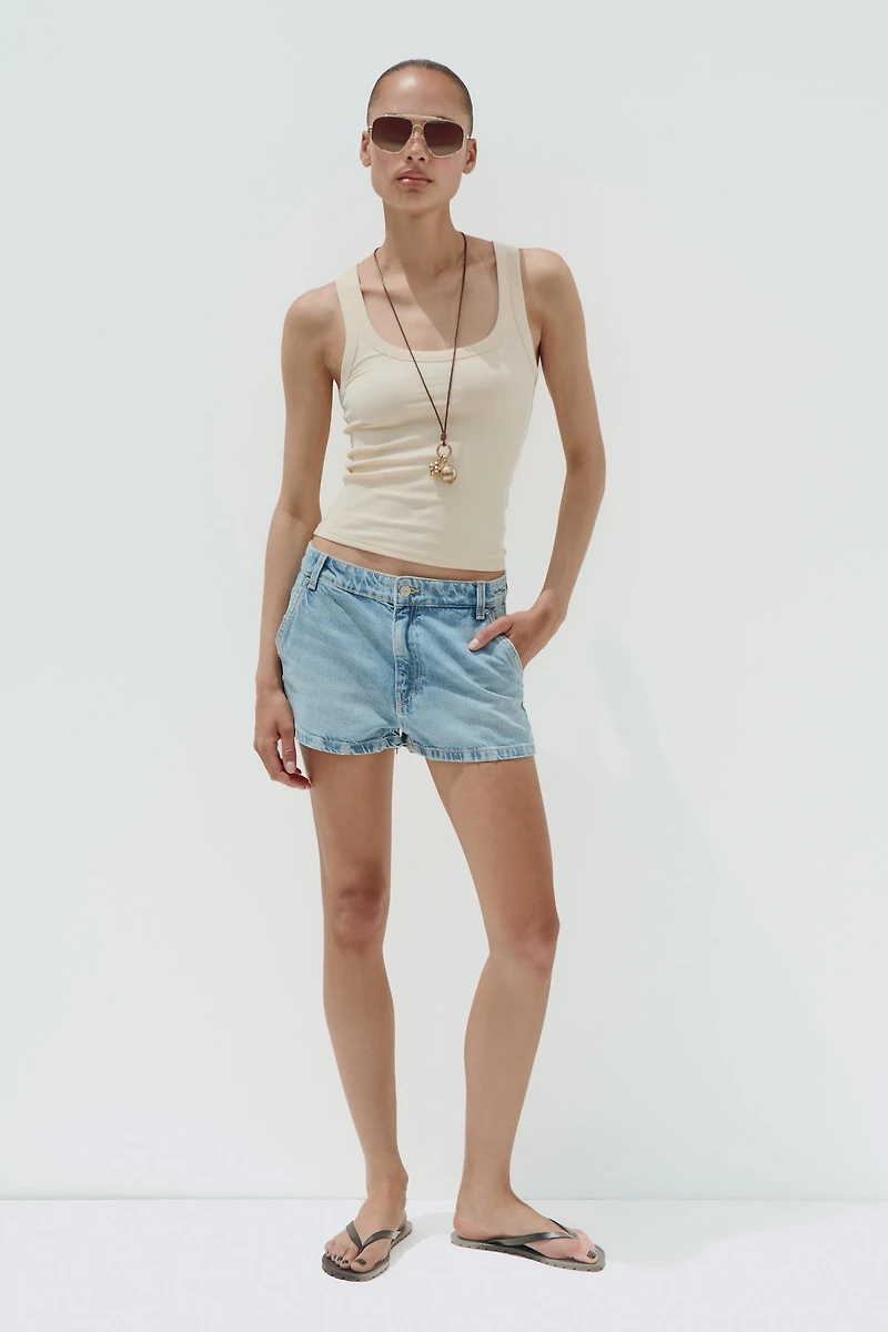 TRF CHINO DENIM SHORTS