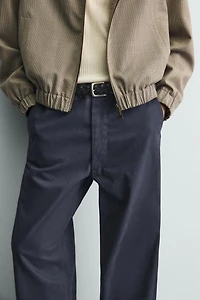 RELAXED FIT CHINO PANTS WITH BELT LOOPS